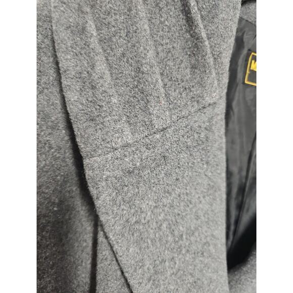 Marvin Richards Gray Wool Cashmere Blend Long Coat Size 12 Vintage Old Money - Picture 3 of 12
